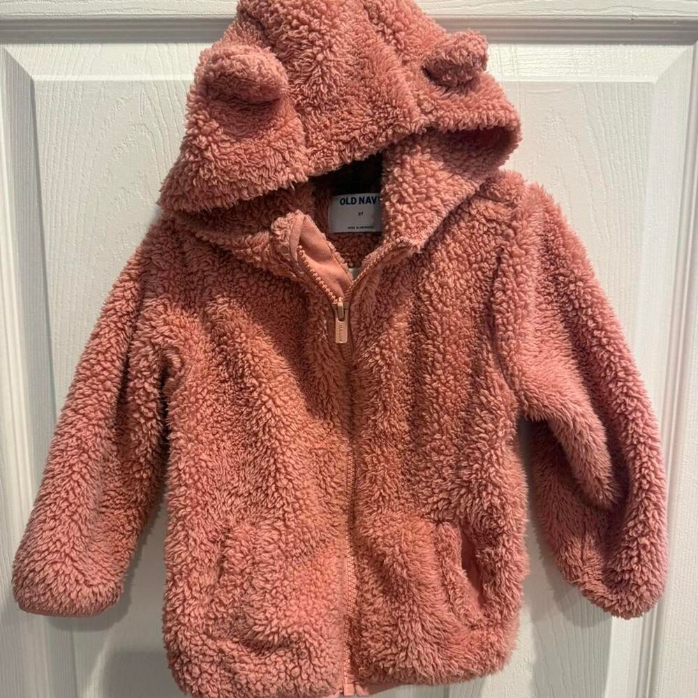Old-navy Toddler Pink Hooded Fleece Jacket